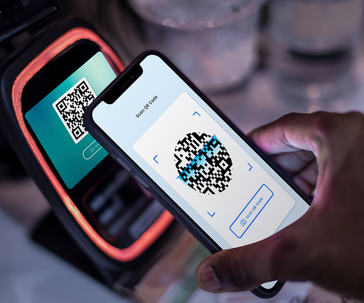 Photo of the cashless payment method